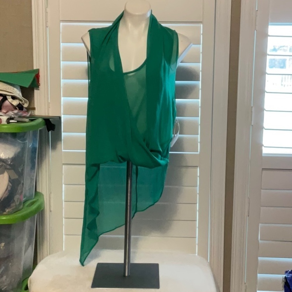 Hot & Delicious Teal Asymmetrical Blouse